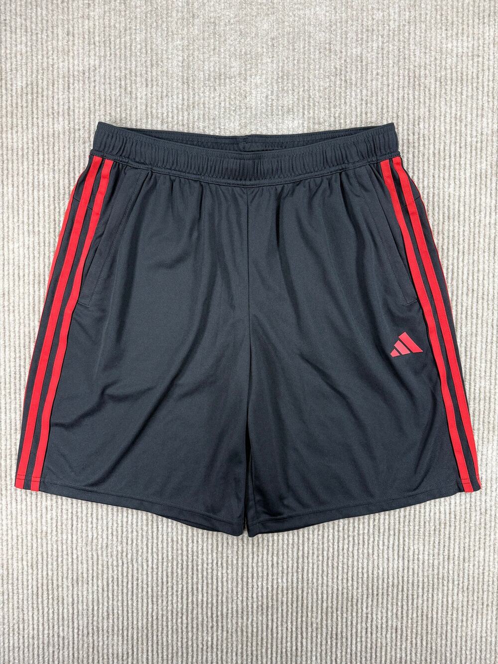 Adidas Aeroready Black Red Three Stripes Shorts L